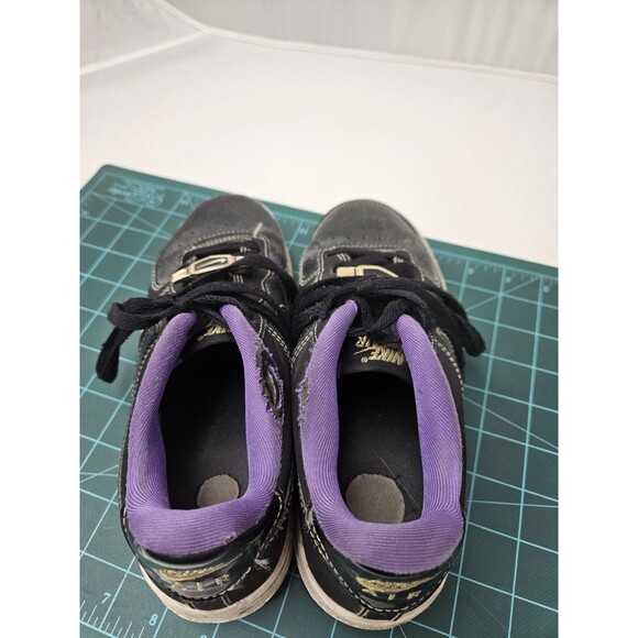 Nike Air Force 1 Low '07 LV8 World Champ Black Purple Size 4Y Youth - Picture 8 of 12